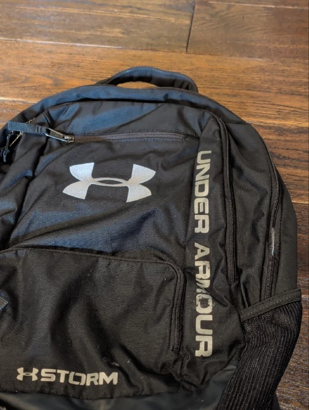 Under Armour Black Backpack with Silver Logo